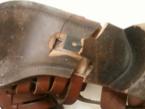 Metal in broken shoe